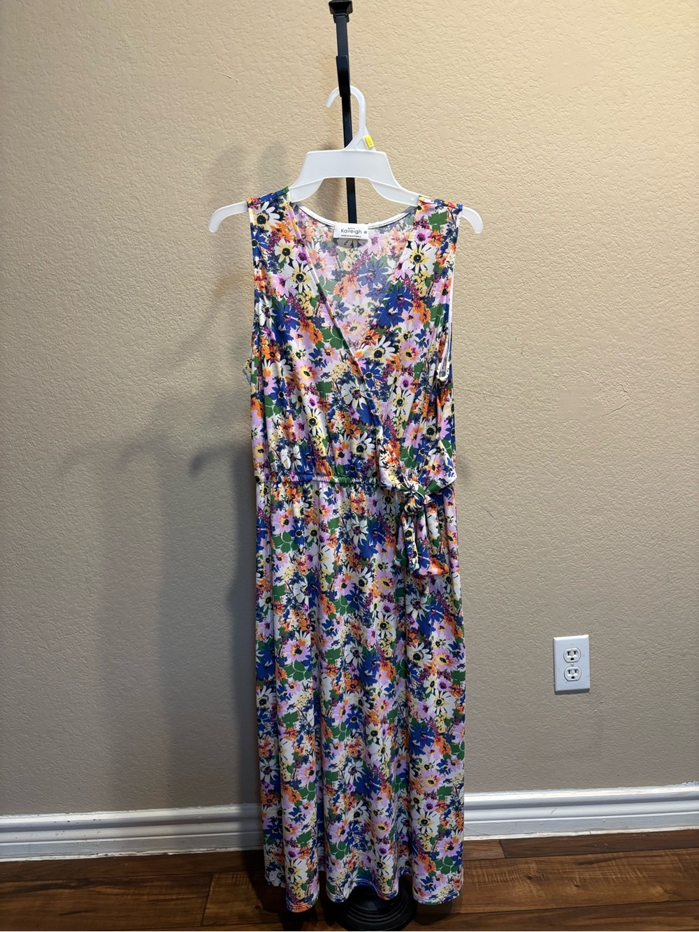 Kaileigh Floral Sleeveless Wrap Maxi Dress - Pink, Blue, Green, Purple, Cream